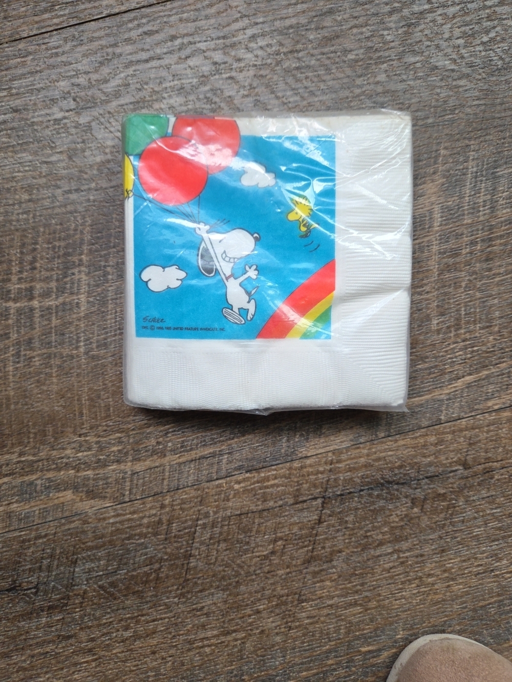 Vtg Snoopy Woodstock Napkins